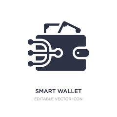 smart wallet icon on white background. Simple element illustration from Other concept.