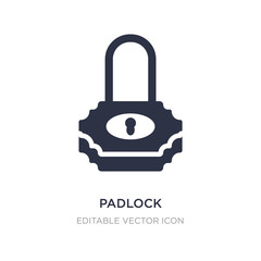 Poster - padlock protection active icon on white background. Simple element illustration from Security concept.