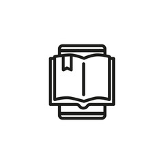 Poster - Book reader line icon