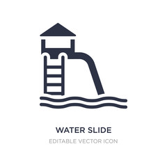 Wall Mural - water slide icon on white background. Simple element illustration from Travel concept.