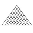 louvre pyramid flat illustration on white