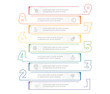 © assistant - Horizontal paper stripes infographic template with color numbers. 9 positions for informations. Concept Business Strategy.
