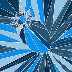 Aufkleber - Abstract geometrical concept. Modern covers design with low poly tesselated pattern of multicolored shapes. 3d rendering