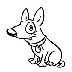 Wall Mural - Dog big eyes cartoon illustration isolated image animal character pet coloring page