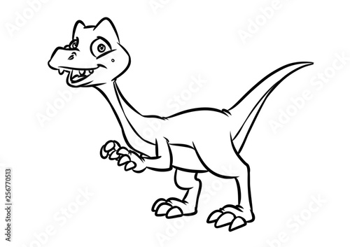 Raptor Dinosaur Birthday Egg Cartoon Illustration Isolated Image Coloring Page Stock Illustration Adobe Stock