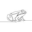 Continuous line drawing of frog vector illustration future minimalism style