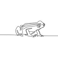 Wall Mural - continuous line drawing of frog vector illustration future minimalism style