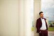 © hreniuca - Hnadsome groom posing outdoor near column