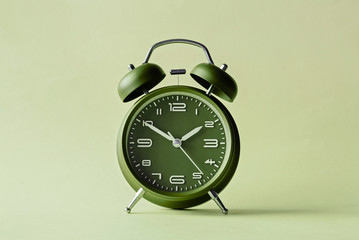Wall Mural - old fashioned red alarm clock with bells