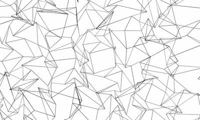 Poster - 3d illustration of abstract background with irregular wire line