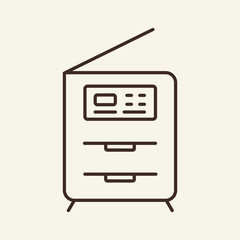 Poster - Multifunctional printer line icon