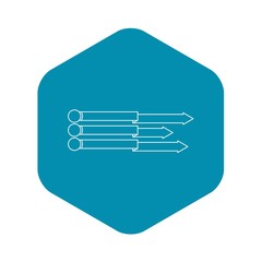 Poster - Infographic arrows icon. Outline illustration of infographic arrows vector icon for web design