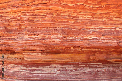 Fotomural Orange and yellow layered rock face in Kalbarri National Park, Western Australia