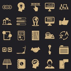 Poster - SEO interface icons set. Simple set of 25 seo interface vector icons for web for any design