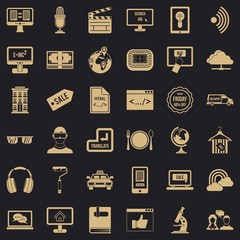 Poster - Web equipment icons set. Simple style of 36 web equipment vector icons for web for any design