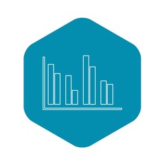 Poster - Financial analysis chart icon. Outline illustration of financial analysis chart vector icon for web design