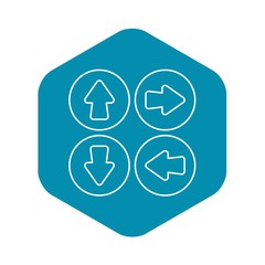 Poster - Arrow set icon. Outline illustration of arrow set vector icon for web design