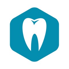 Poster - Tooth icon in simple style isolated vector illustration