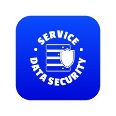 Poster - Service data security icon blue vector isolated on white background