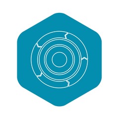 Poster - Chart pie with arrows icon. Outline illustration of chart pie with arrows vector icon for web design