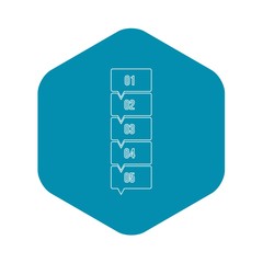Poster - Five steps infographic icon. Outline illustration of five steps infographic vector icon for web design