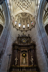 Wall Mural - Sept 2018 - Segovia, Castilla y Leon, Spain - Segovia  Cathedral main altar. It was the last gothic style cathedral built in Spain, during the sixteenth century.