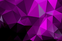 Triangular Low Poly, Lilac, Dark, Mysterious, Purple Mosaic Pattern Background, Vector Polygonal Illustration Graphic, Creative, Origami Style With Gradient