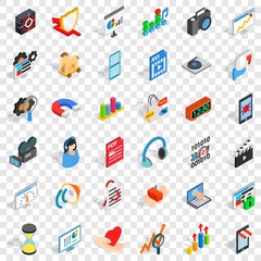 Poster - Good design icons set. Isometric style of 36 good design vector icons for web for any design