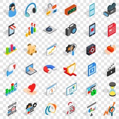 Poster - Computer design icons set. Isometric style of 36 computer design vector icons for web for any design