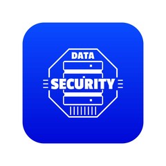 Poster - Personal data security icon blue vector isolated on white background