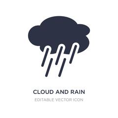 Sticker - cloud and rain icon on white background. Simple element illustration from Weather concept.