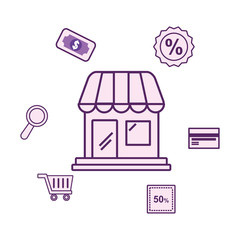 Sticker - online shopping market