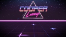 First Name Cooper In Synthwave Style
