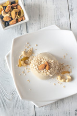 Canvas Print - Organic oat dessert with vanilla