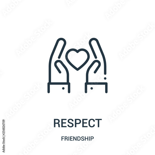 Fotografía respect icon vector from friendship collection