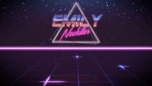 First Name Emily In Synthwave Style