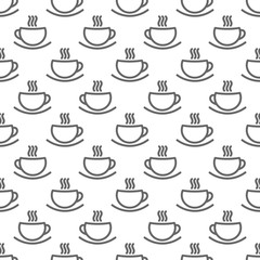 Wall Mural - coffee cups seamless pattern.