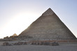 Cairo, Egypt - Great pyramids of Giza, Pyramid of Khafre in the sun