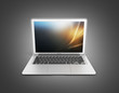 © kv_san - Modern laptop isolated on black gradeient background 3d