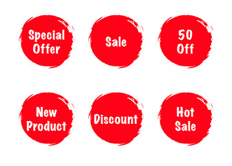 Canvas Print - special offer. sale. discount. new product. hot sale. 50 off. grunge brush design