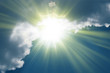 Jesus Christ in the sky with flashes of divine light - Jesus Christ in the sky 