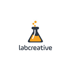 Poster - abstract lab logo design for branding identity. Vector image. 