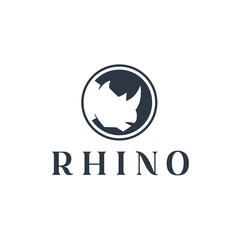 Aufkleber - rhino logo template vector icon illustration