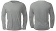 Gray Long Sleeved Shirt Design Template