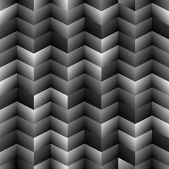 Wall Mural - Abstract dark seamless background pattern with rhomboids.Vector 3D graphic illustration in grayscale.