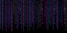 The Matrix Is Colored On A Black Background