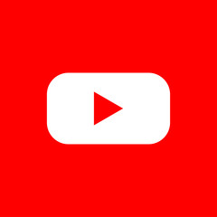 Poster - red button of player socia media networks multimedia symbol application movie or video. eps 10