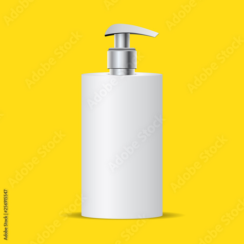 Bottle Of Liquid Soap With Metal Pump Isolated On Yellow Background Buy This Stock Vector And Explore Similar Vectors At Adobe Stock Adobe Stock