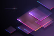Abstract neon light geometry background