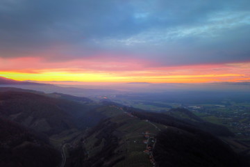 Countryside in the late evening